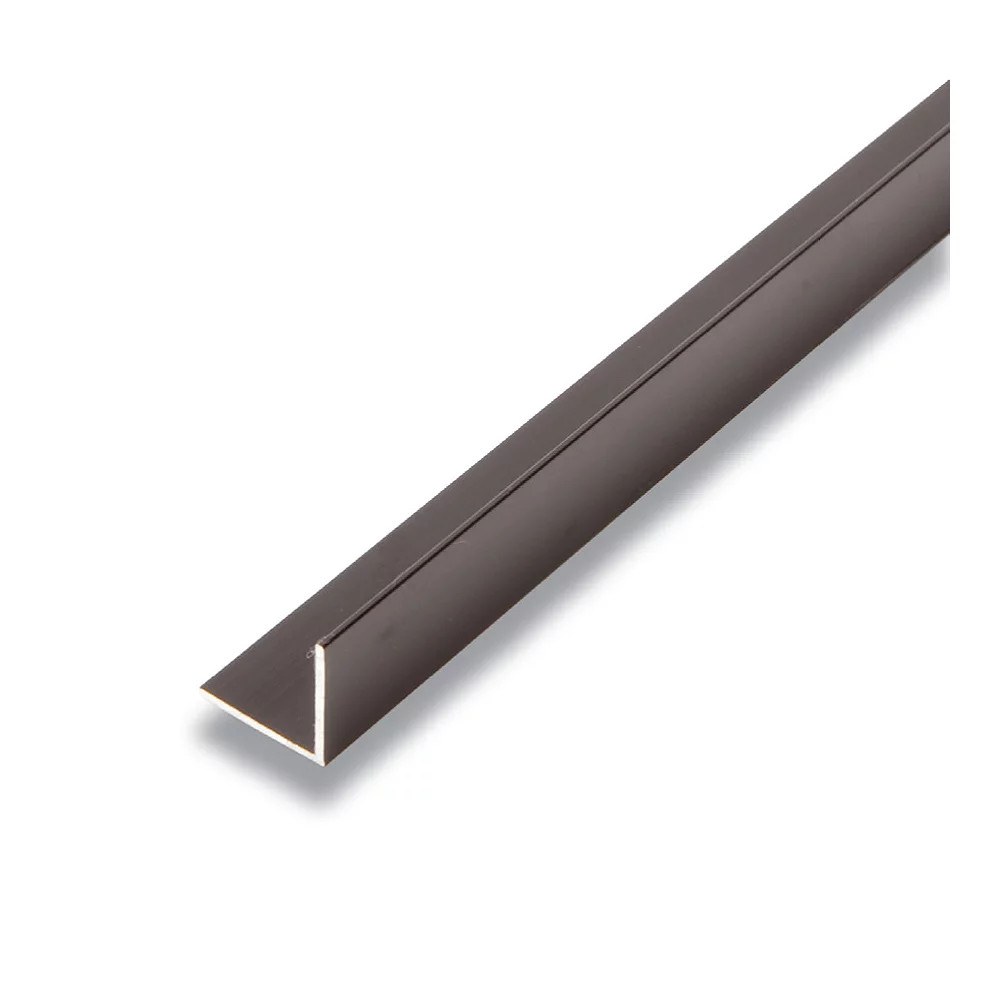 Undrilled Metal Corner, Mira Black - 1/2" x 1/2" x 8'