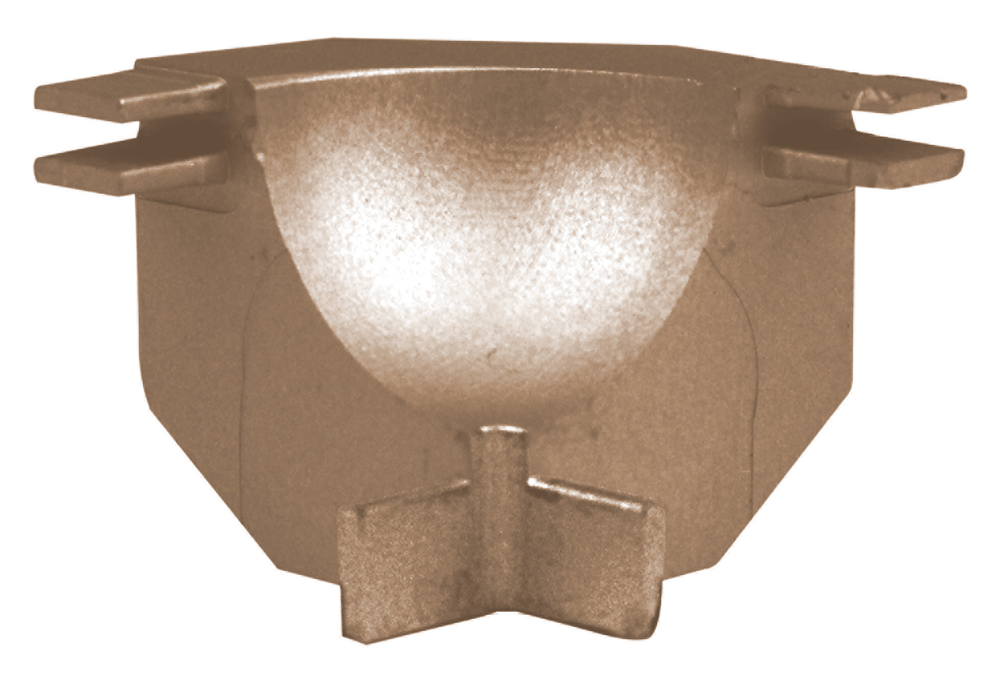 Ceramic Cove Inside Corner, Satin Titanium