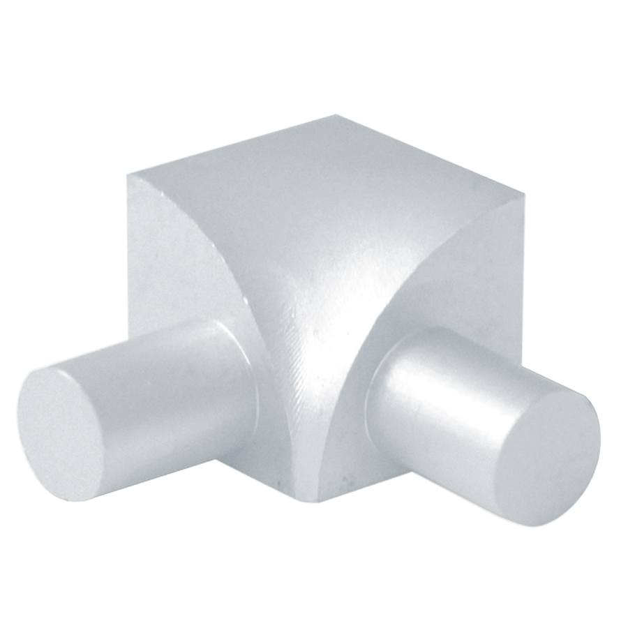 Round Inside Corner, Satin Clear Anodized - 3/8"