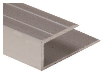 Laminate Floor End Molding, Satin Clear Anodized - 1/2" x 8'