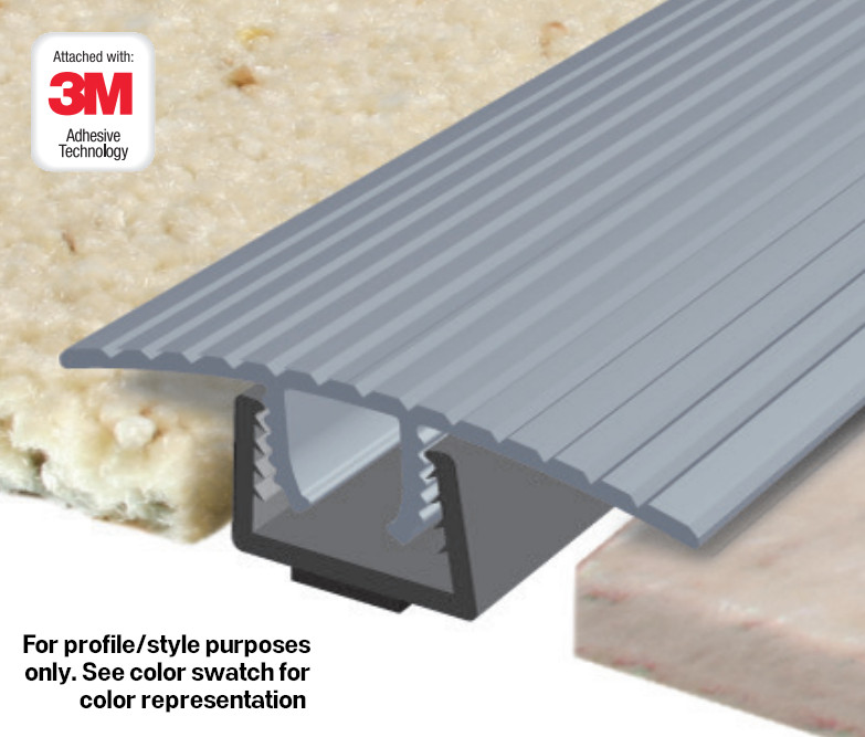 Cinch T-Molding with Snaptrack, Satin Silver - 1 1/2" x 3'