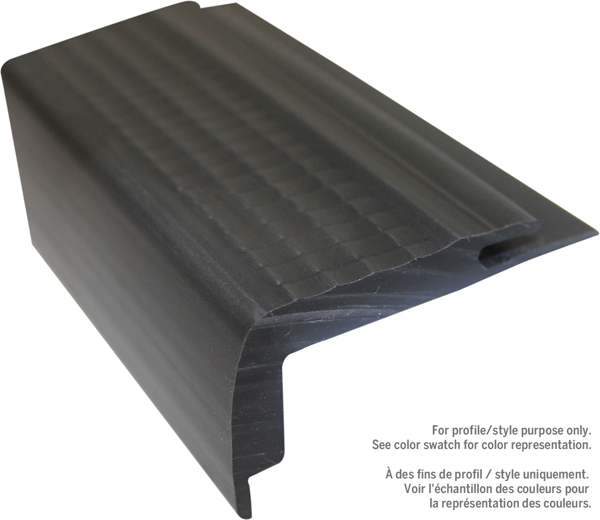 M-D PRO - Vinyl Double Insert Stair Nosing Grey #048 1