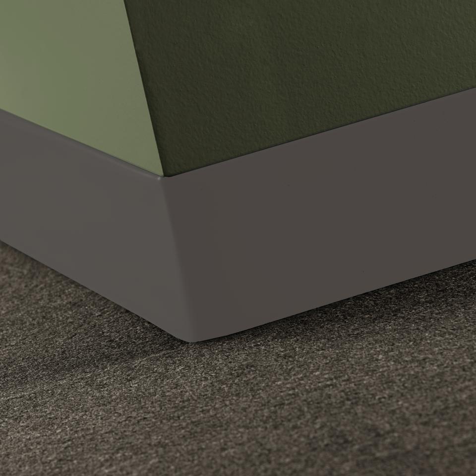 Rubber Wall Base Toeless Baseworks Thermoset #TB1 Peppercorn 6" x 100'