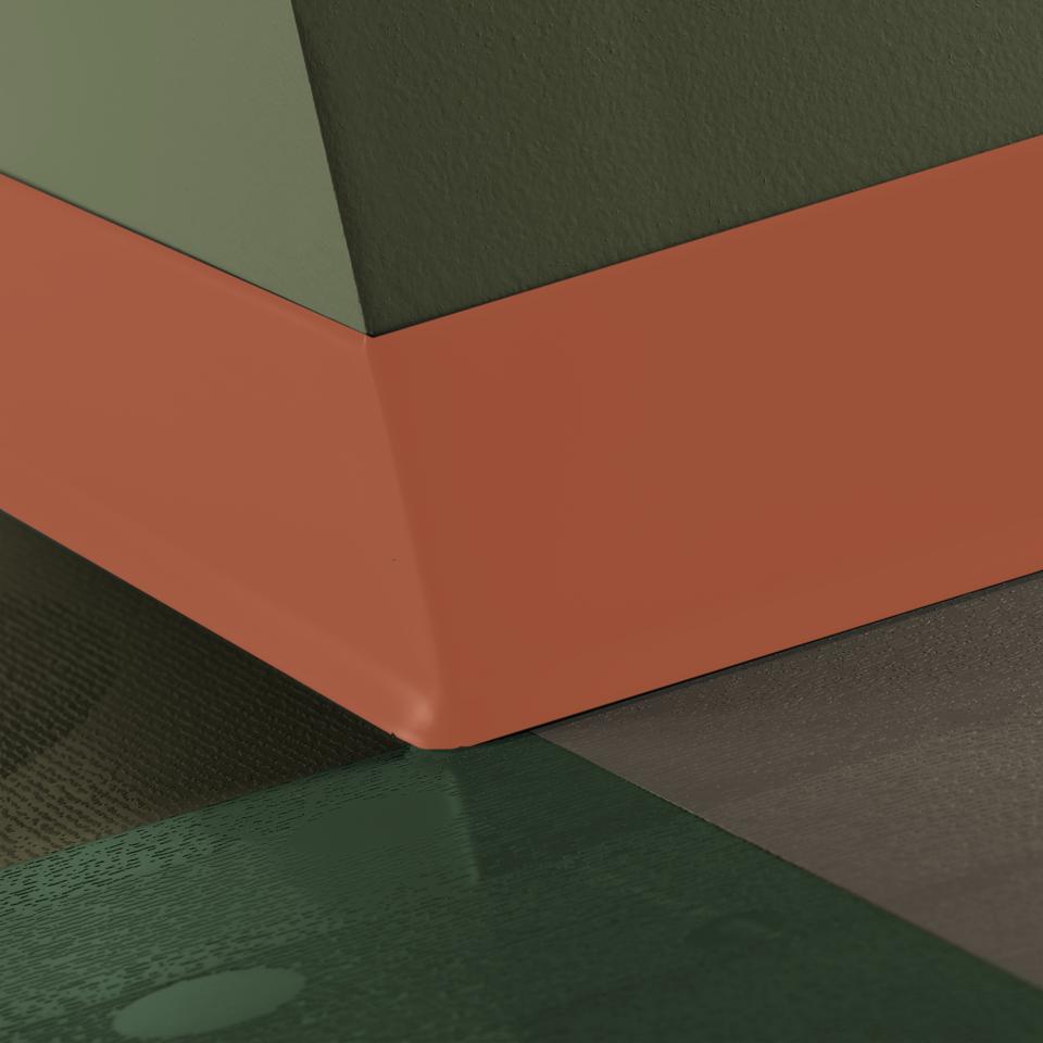 Rubber Wall Base Duracove Thermoplastic Rubber 1/8" (Type TP) TOE Duracove #VM1 Hot Spice - 1/8" (3 mm) x 4-1/2" x 25' (Pack of 25)