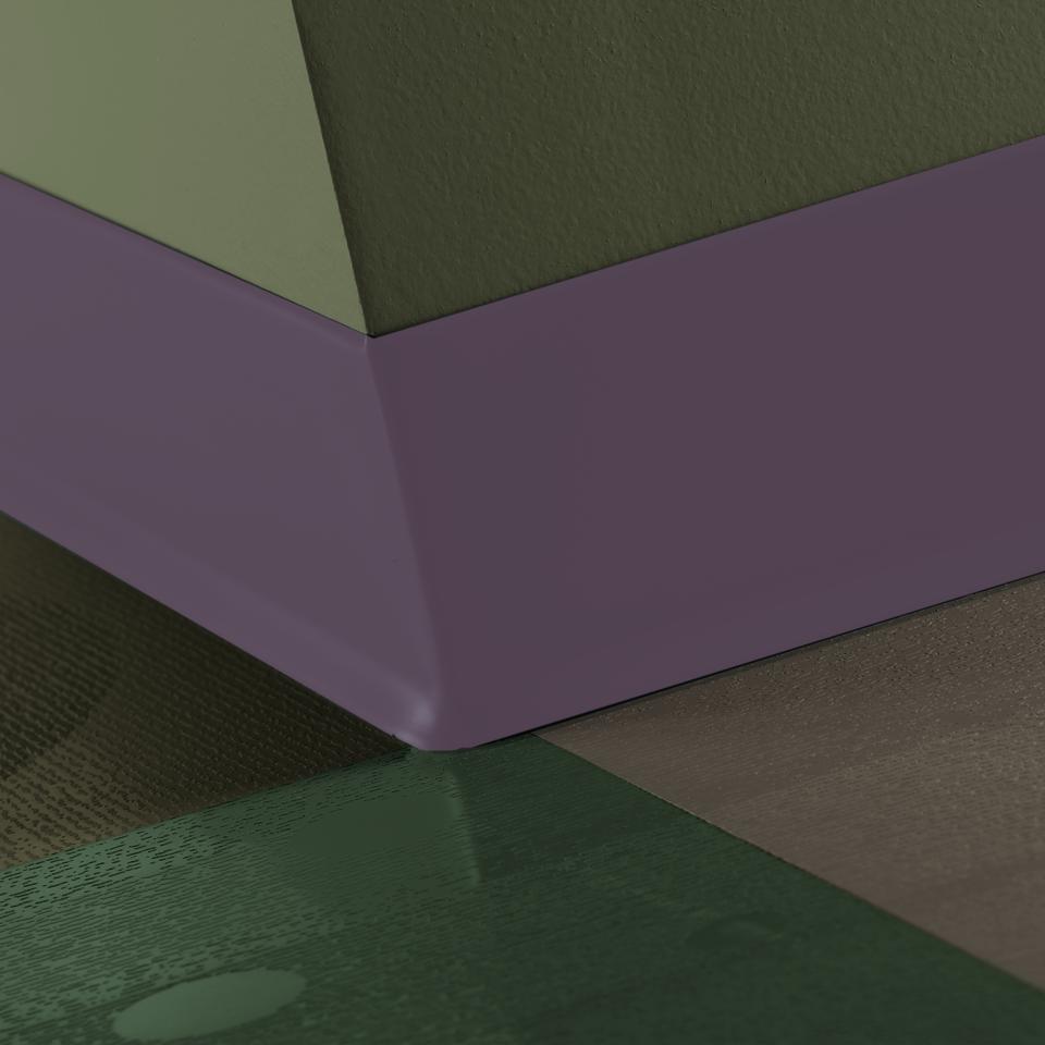 Rubber Wall Base Duracove Thermoplastic Rubber 1/8" (Type TP) TOE Duracove #VM2 Shoreline Purple - 1/8" (3 mm) x 4" x 120'