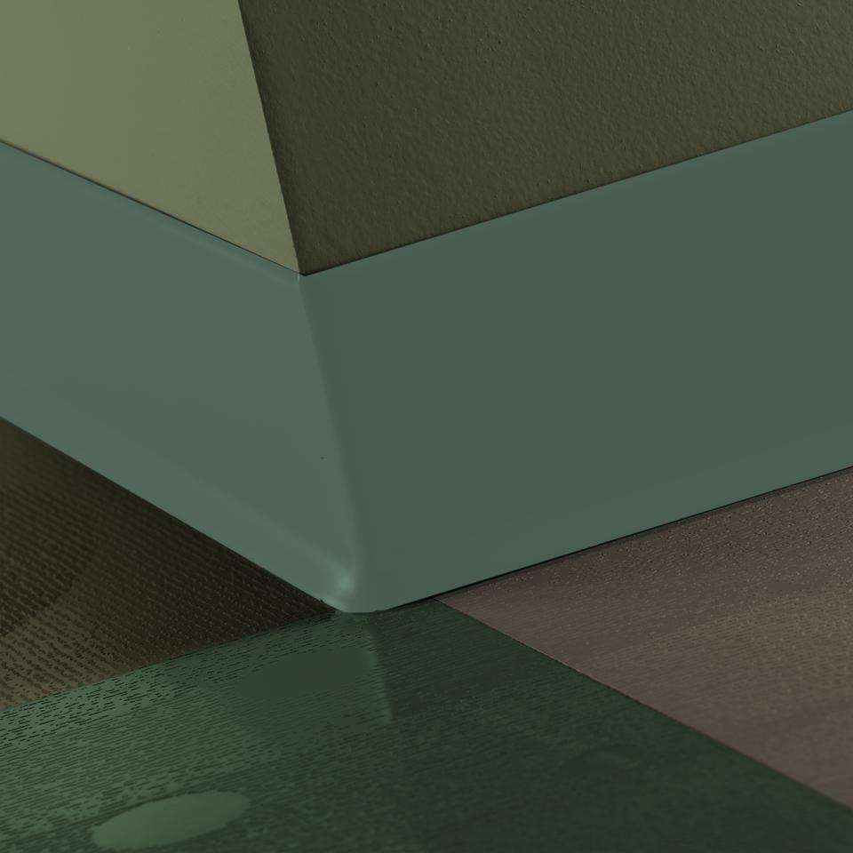 Vinyl Wall Base Cove Traditional Vinyl #VN4 Green Vista 4" x 120'