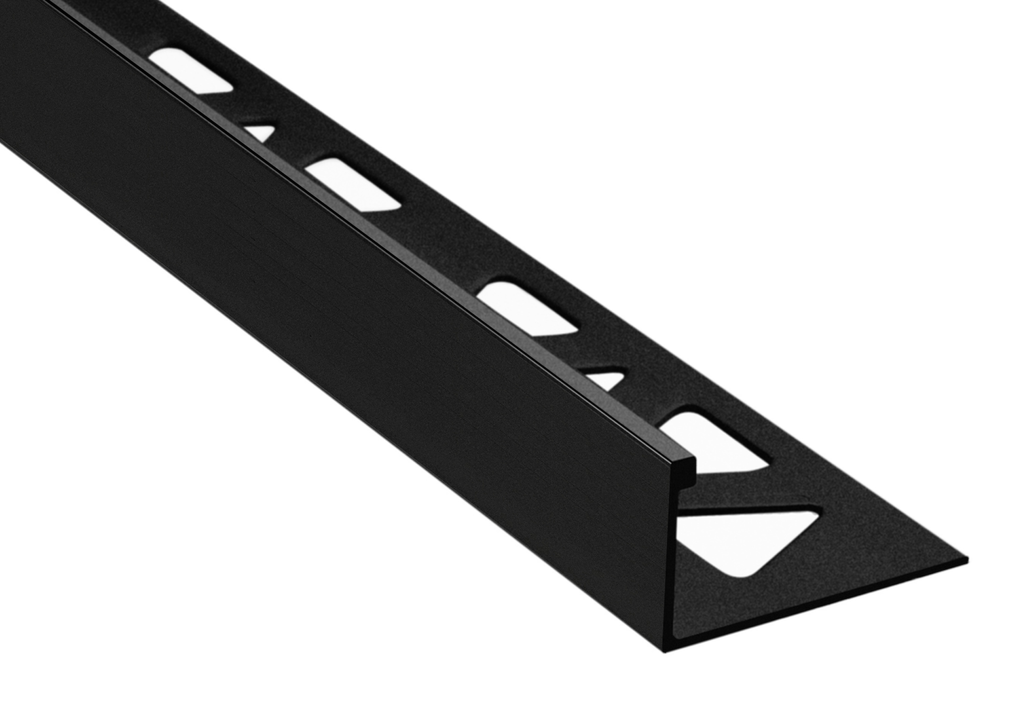 Tile Edge Trim Pro-Coat Powder Coated Aluminum Matte Black - (16 mm) 5/8" x 8'