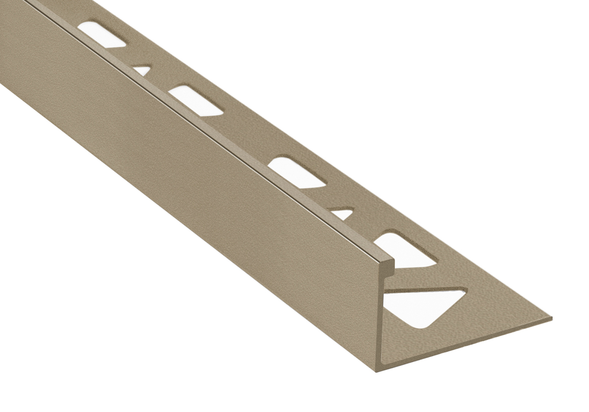 Tile Edge Trim Pro-Coat Powder Coated Aluminum Matte Titanium - (16 mm) 5/8" x 8'