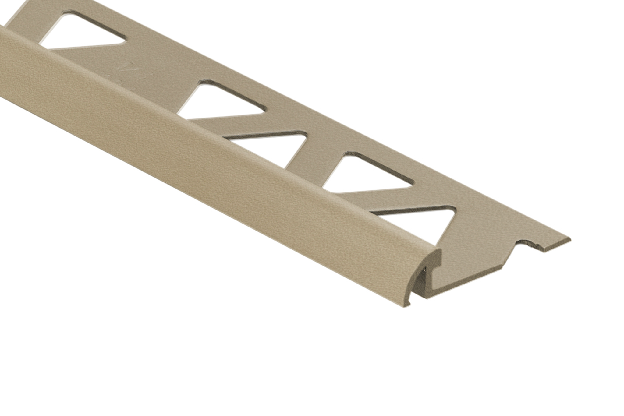 Round Tile Edge Trim Pro-Coat Powder Coated Aluminum Matte Titanium - (6 mm) 1/4" x 8'