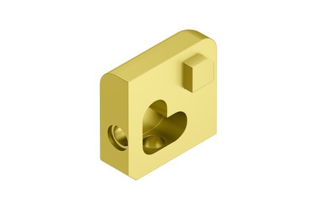 JOLLY Outside Corner 90° Anodized Aluminum Satin Brass 3/8" (10 mm)