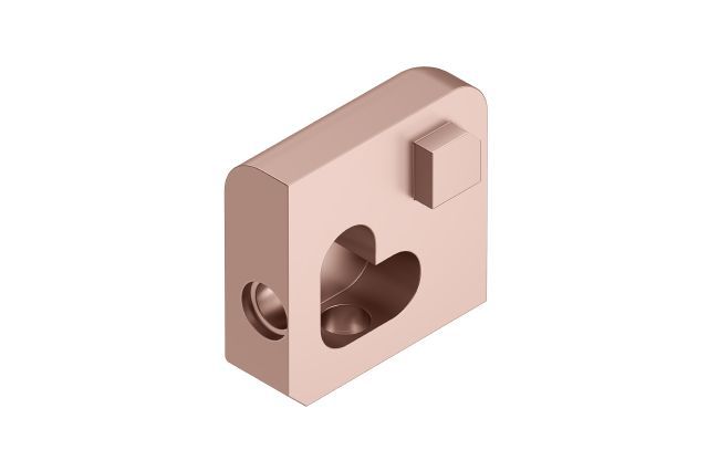 JOLLY Outside Corner 90° Anodized Aluminum Satin Copper 7/16" (11 mm)