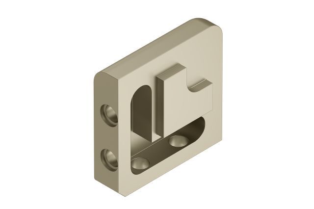 JOLLY Outside Corner 90° Anodized Aluminum Satin Nickel 1/2" (12.5 mm)