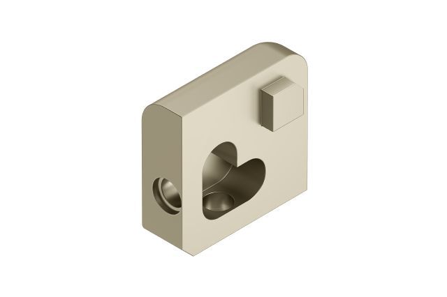 JOLLY Outside Corner 90° Anodized Aluminum Satin Nickel 1/4" (6 mm)