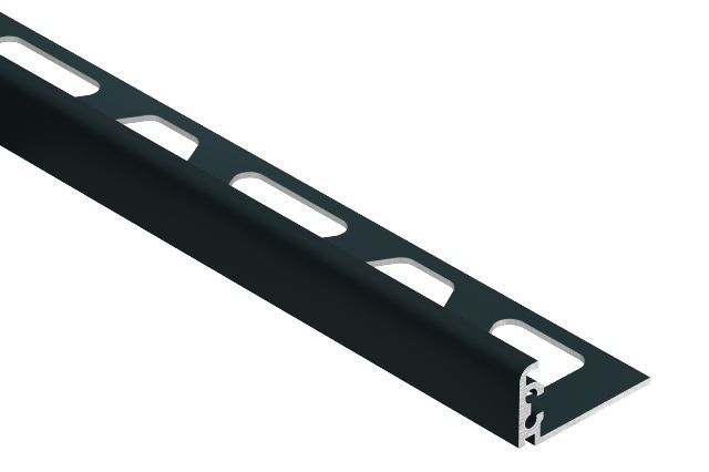 JOLLY Wall Tile Edge Trim Aluminum Black Matte 1/2" (12.5 mm) x 8' 2-1/2"
