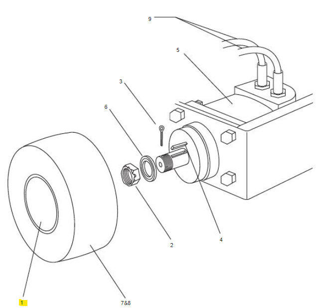 Hub for Bronco Floor Scraper