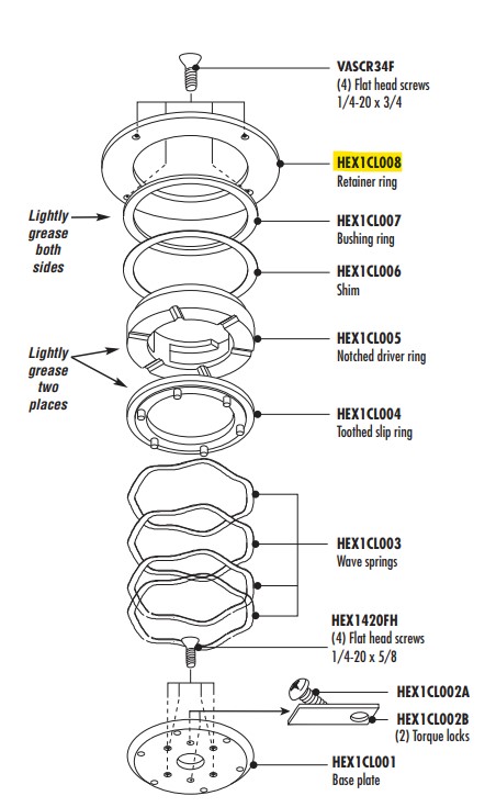 Hexpin Retainer Ring
