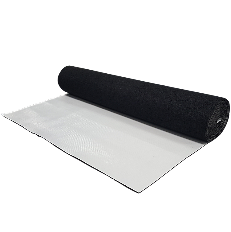 Carpet Cushion Fusion Black Rubber 54" x 25' - 6 mm (12.5 sqyd)