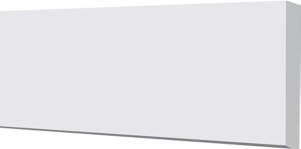 Seuil de douche en pierre artificielle polie Super White 3" x 48" - 12 mm