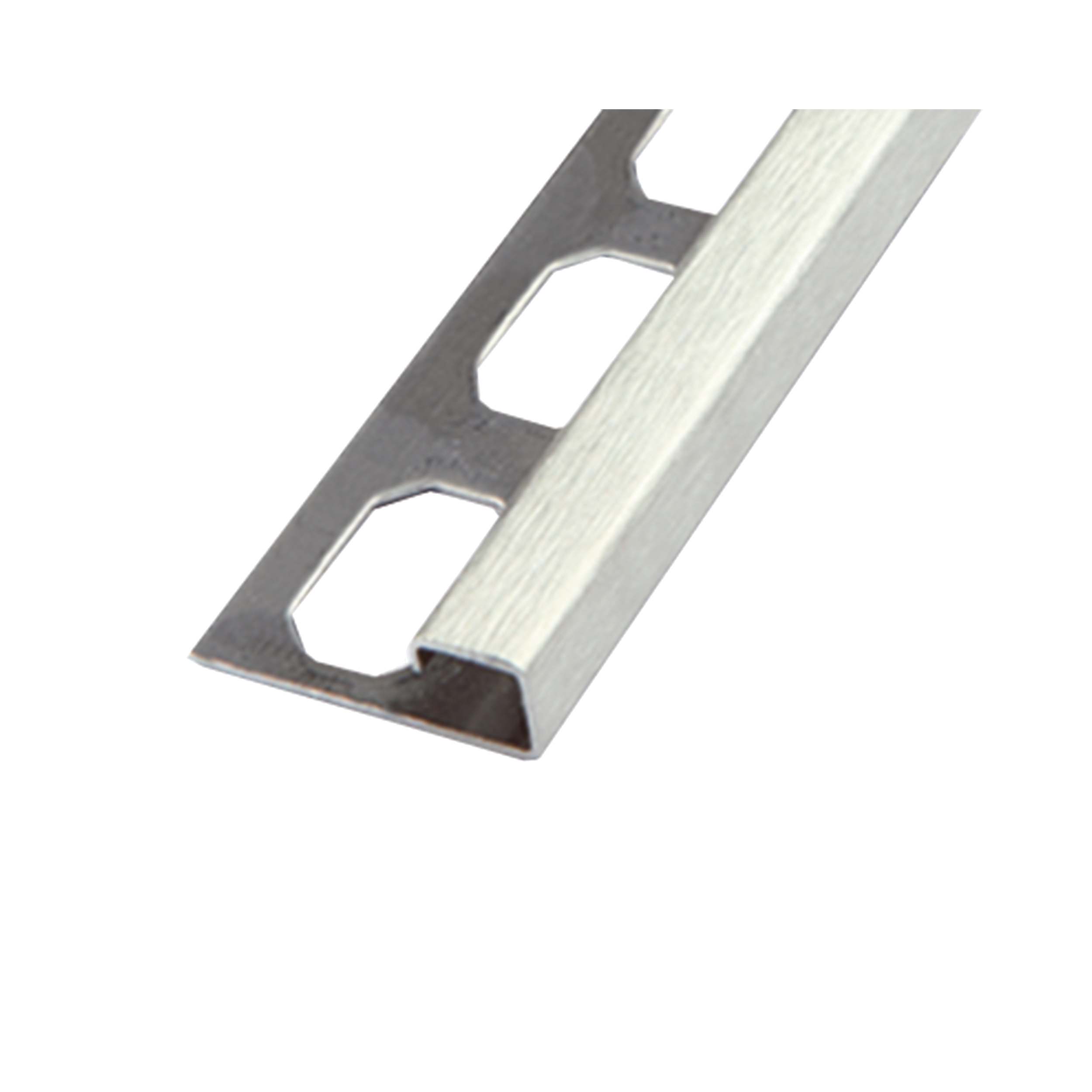 SQ5 Moulure carrée décorative pour bordure de céramique en acier inoxydable 304 brossé - 3/8" (10 mm) x 8' 2-1/2"