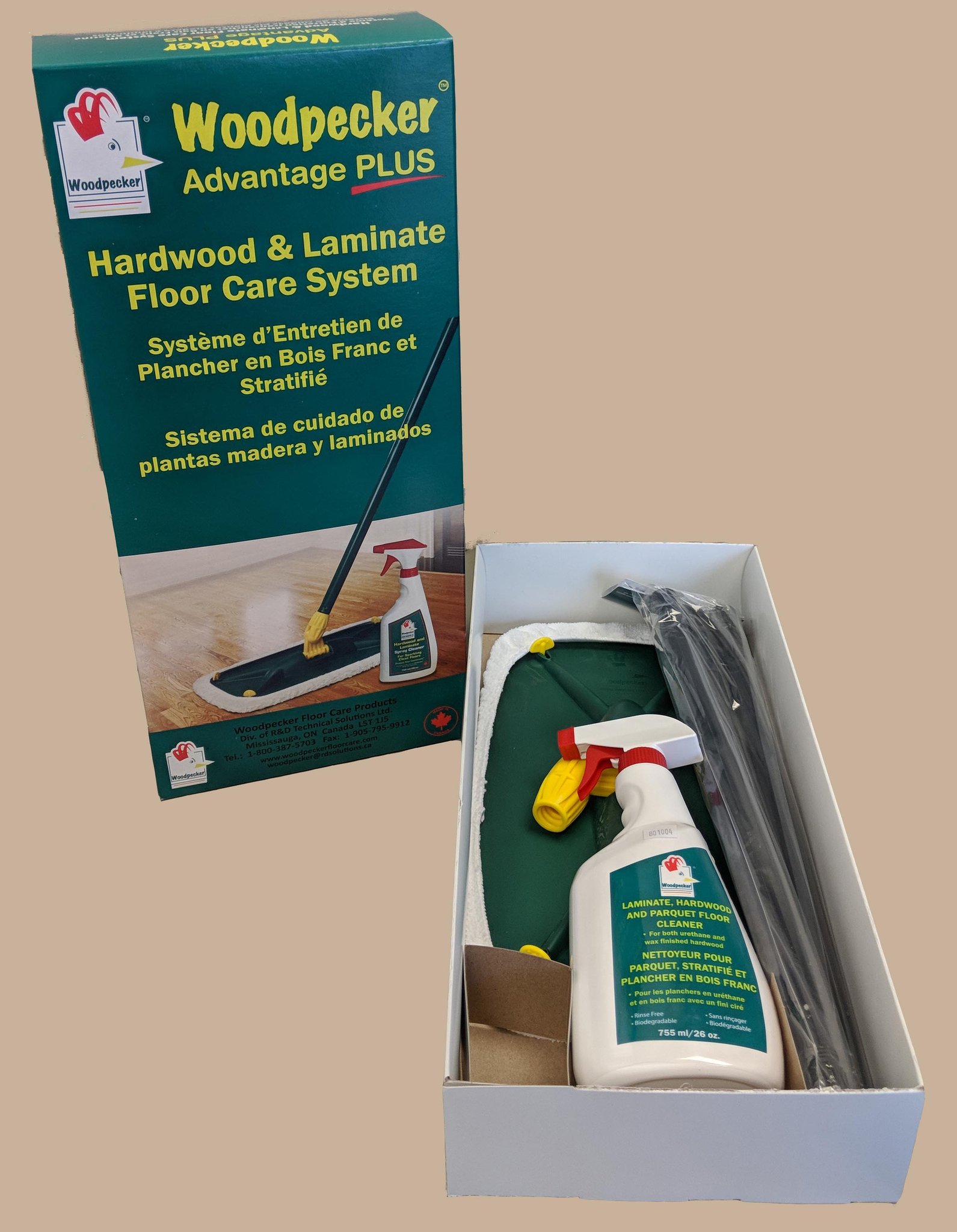 Woodpecker Advantage Plus Système d'entretien des sols en bois dur et stratifiés