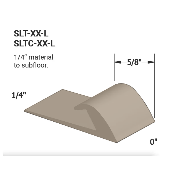 Slim Line Transition with Contour Edge SLTC 31 L - 1/4" Material to Subfloor #31 Zephyr 12'