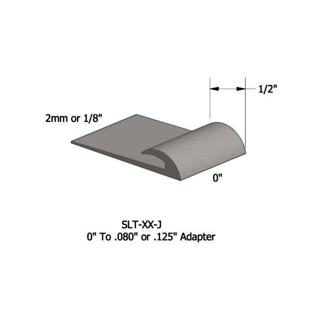 Slim Line Transition with Contour Edge SLTC 55 J - 0.080" Material to Subfloor #55 Silver Grey 12'