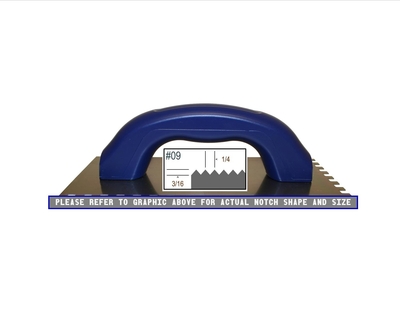 V-Notched Trowel Economy 1/4" x 3/16"