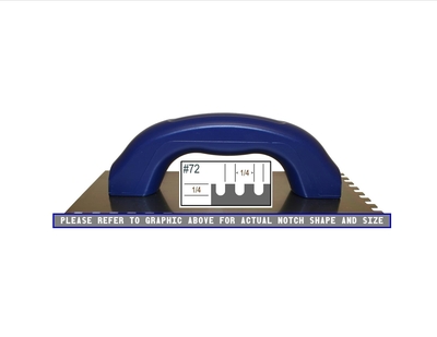 U-Notched Trowel Economy 1/4" x 1/4" x 1/4"