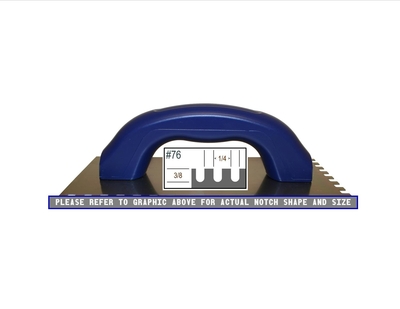 U-Notched Trowel Economy 1/4" x 3/8" x 1/4"