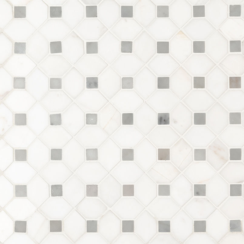 Mosaic Bianco Dolomite White-Cool Polished 12-1/2" x 12-1/2"