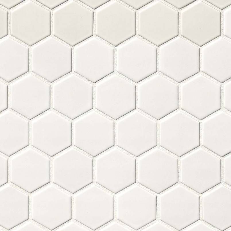 Mosaic Retro Bianco White-Cool Hexagon Matte 11-1/2" x 12-3/4"