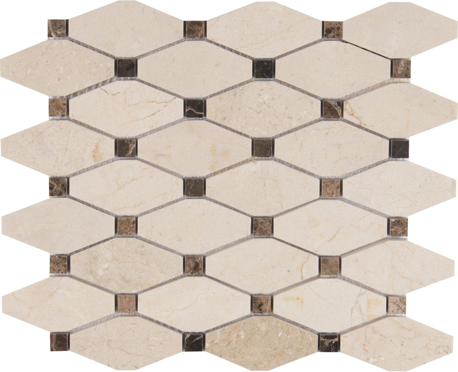 Mosaïque Hexagonale Valencia Blend Beige Poli 12" x 13-1/2"