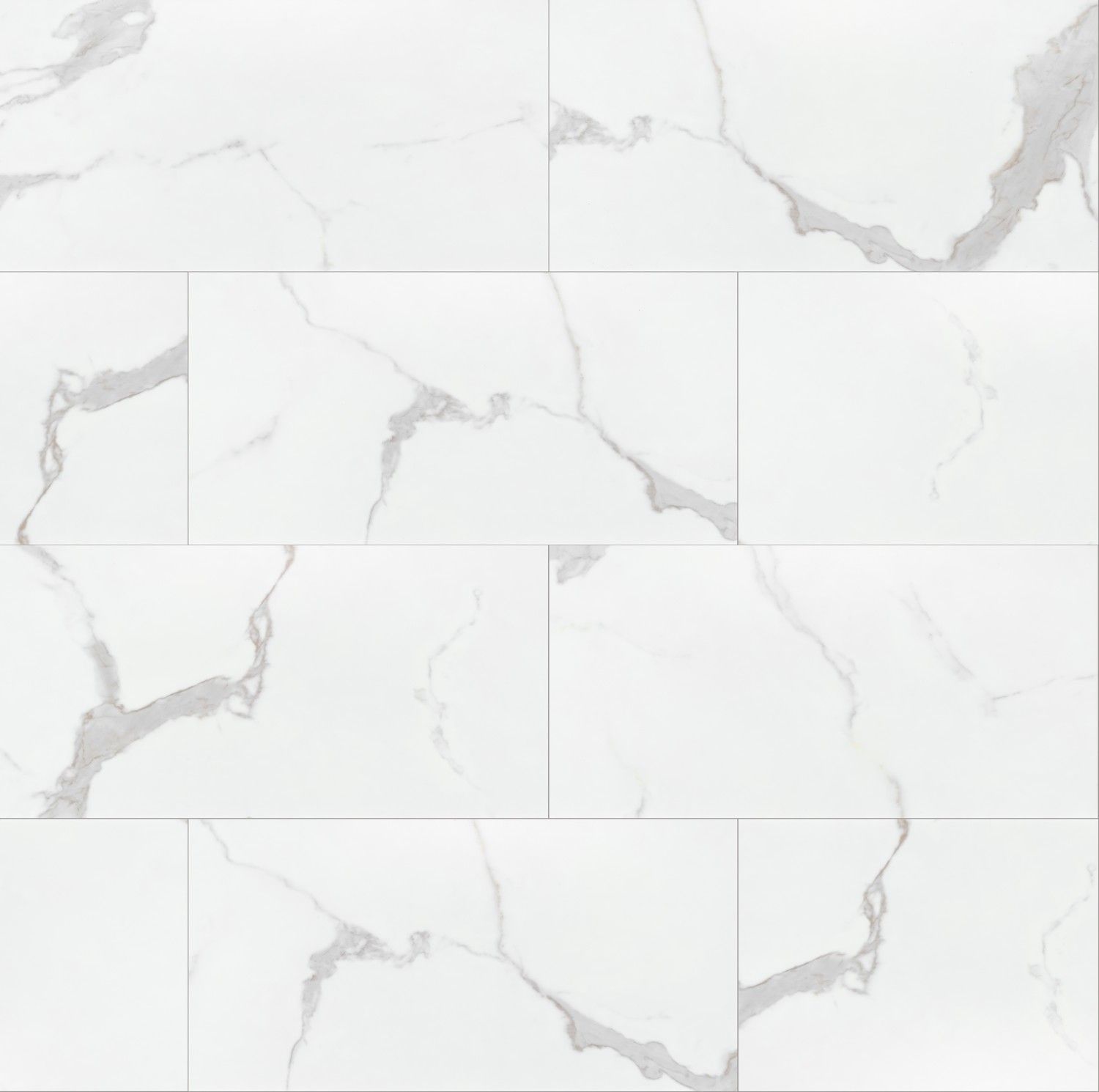 Vinyl Tiles Trecento Calacatta Marbello Click Lock 12" x 24"