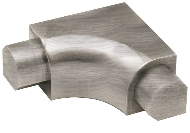 RONDEC Sink Corner with 3/8" Radius Stainless Steel (V2) Brushed 1/2" (12.5 mm)