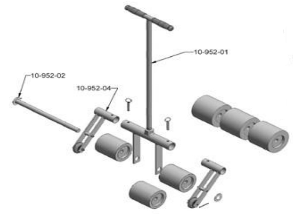 Axle, Washer and Cotton Pin for 10-952