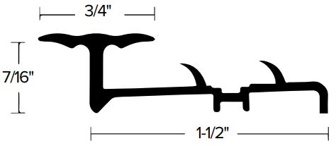 Palisade Joiner With Pins 3/4" Hammered Nickel