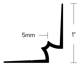 No-Lip Stair Riser 5mm Nickel