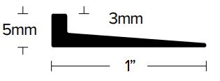 LVT No-Lip Ramp 5mm Mill Finish
