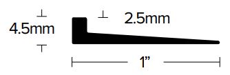 LVT No-Lip Ramp 2.5mm Silver