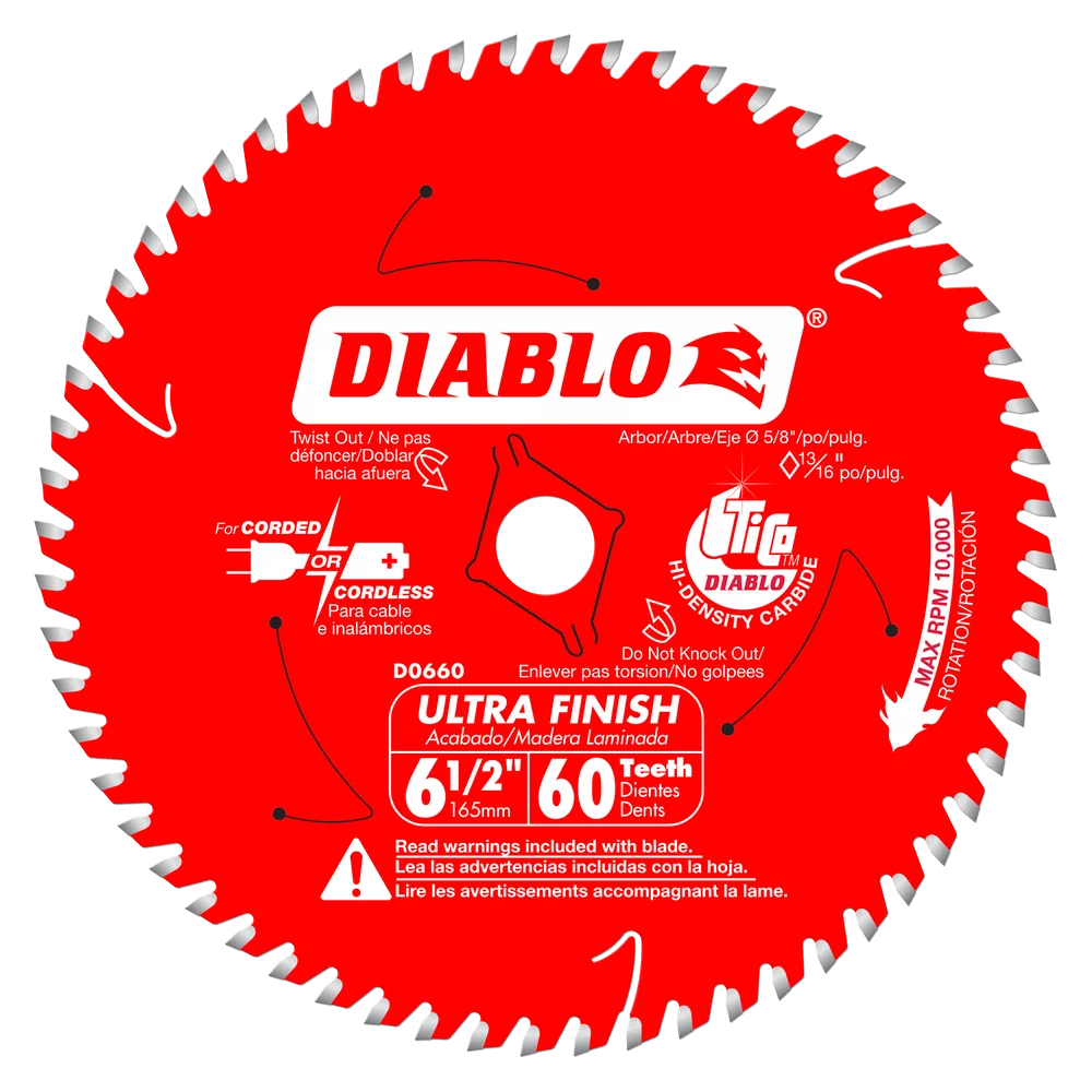 Circular Saw Blade Ultra Finish 60 Tooth 6-1/2"