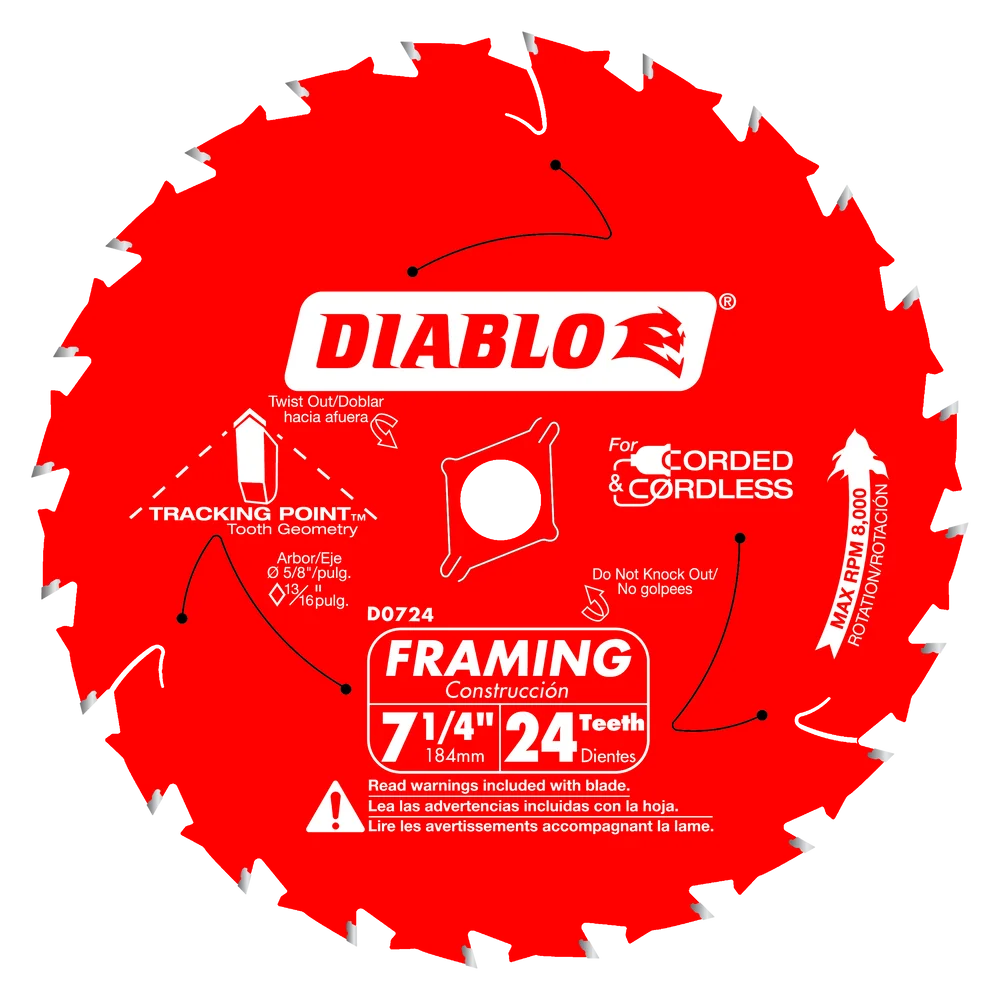 Framing Saw Blade 24 Tooth 7-1/4"