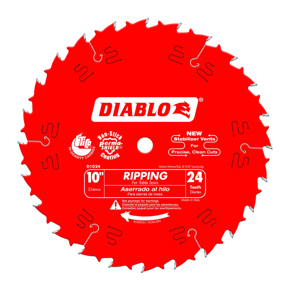 Ripping Saw Blade 24 Tooth 10"