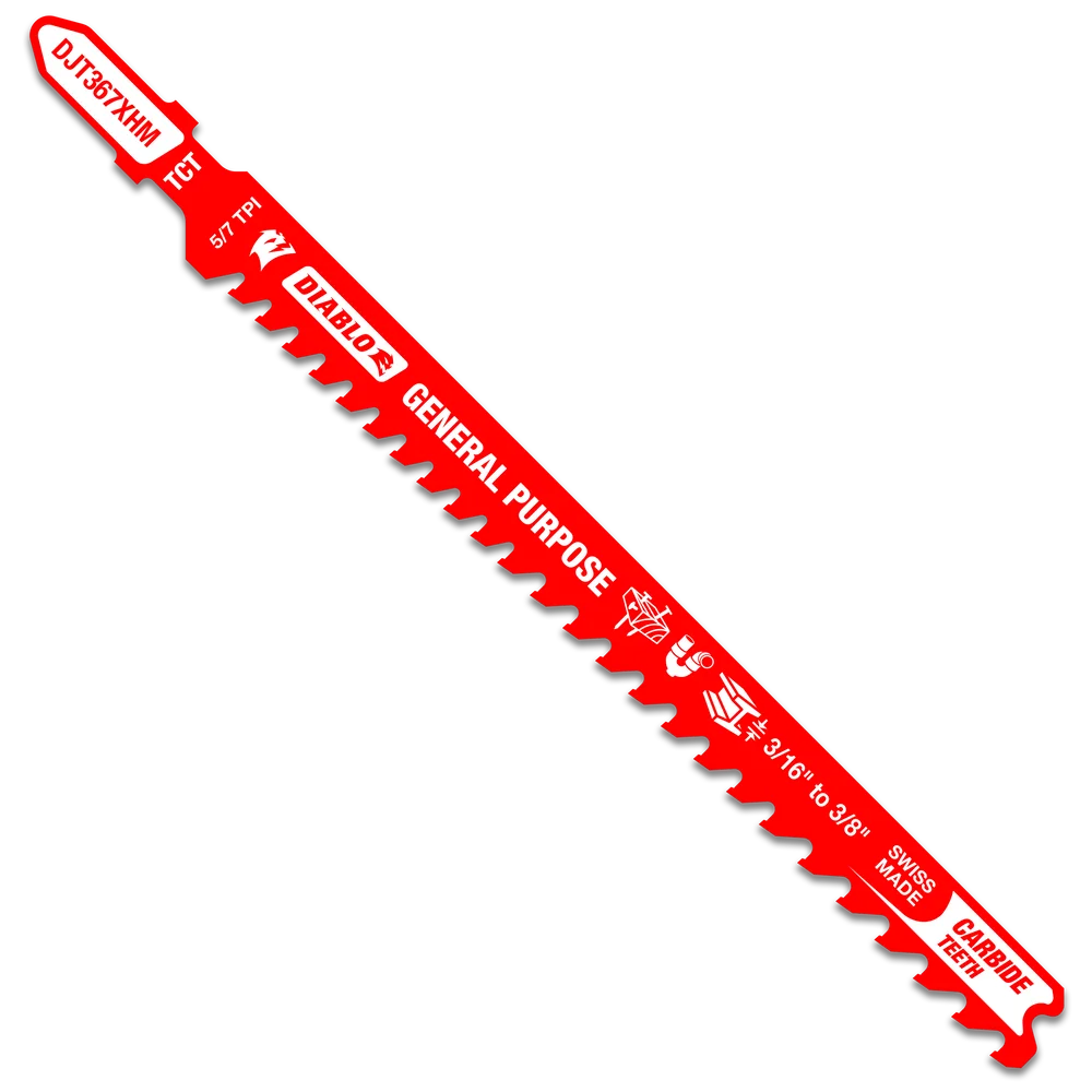 T-Shank Jigsaw Blade 5/7 TPI Carbide for General Purpose Applications 5-1/4"