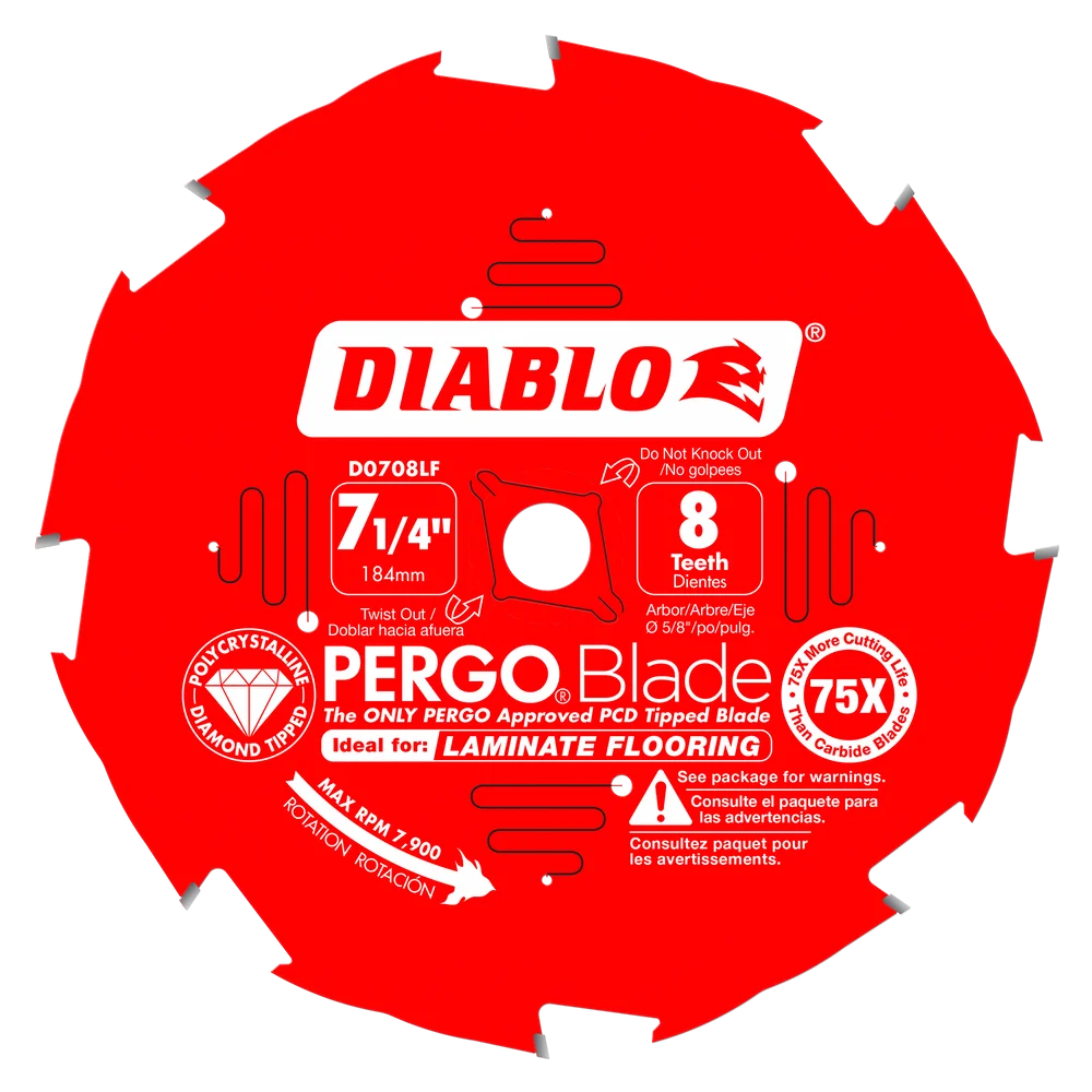 Laminate Flooring Saw Blade PergoBlade 8 Tooth 7-1/4"