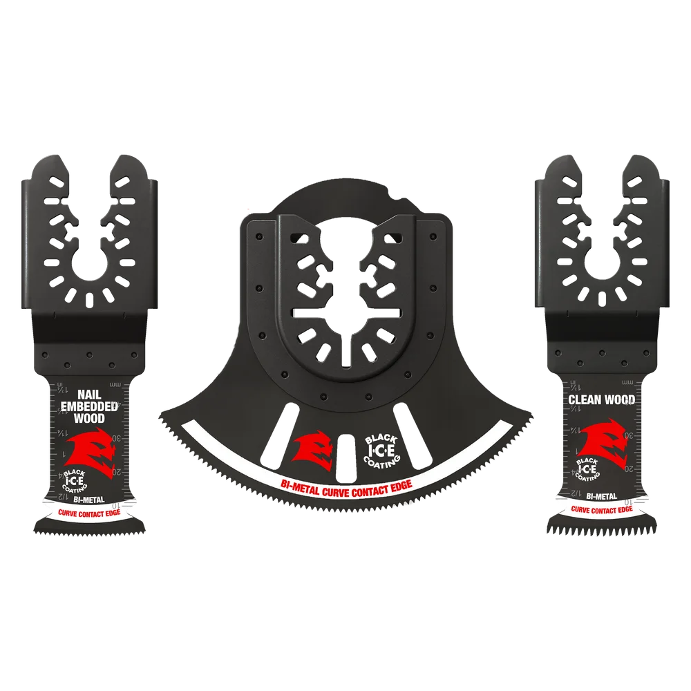 3-Piece Set of Universal Fit Oscillating Blades Bi-Metal