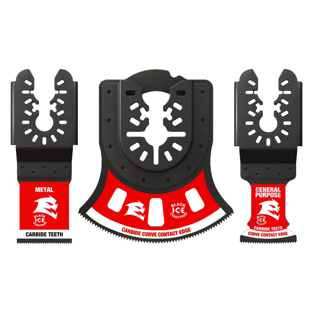 3-Piece Set of Universal Fit Oscillating Blades Carbide