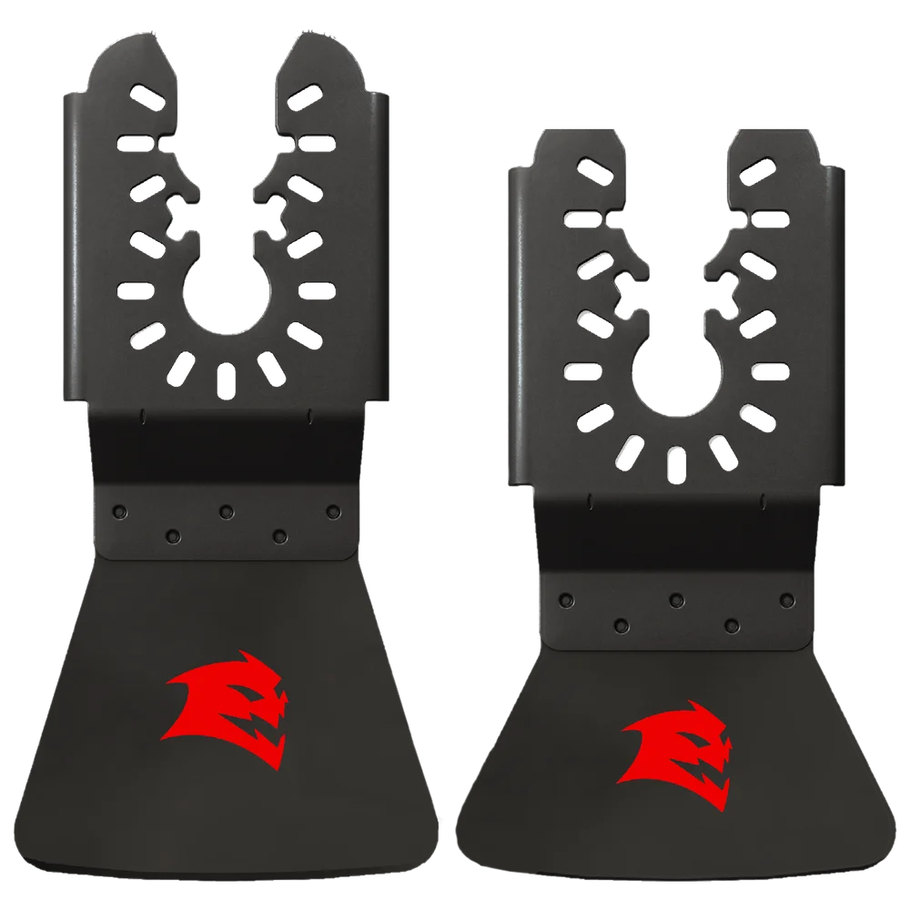 2-Piece Set of Universal Fit Oscillating Scraper High Carbon Steel for Adhesive Removal