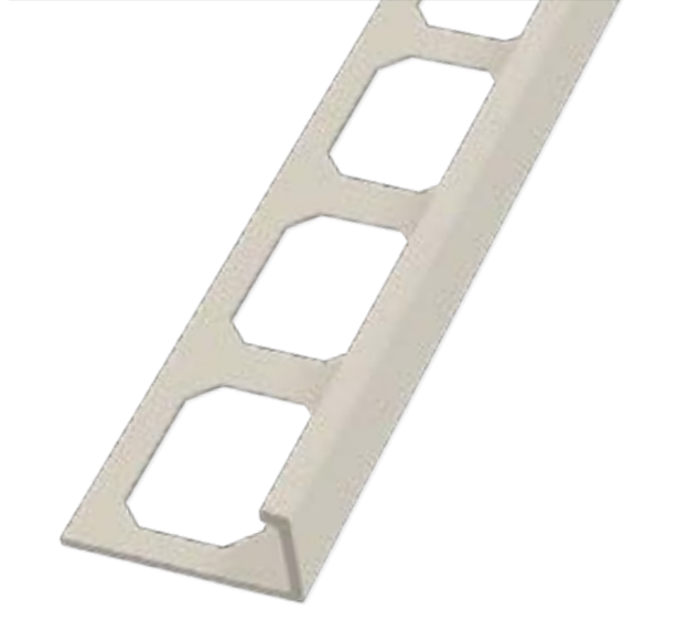 L-Shaped Tile Edge Trim Color Coated Aluminum Marble Beige - 1/2" (12.5 mm) x 8' 2-1/2"