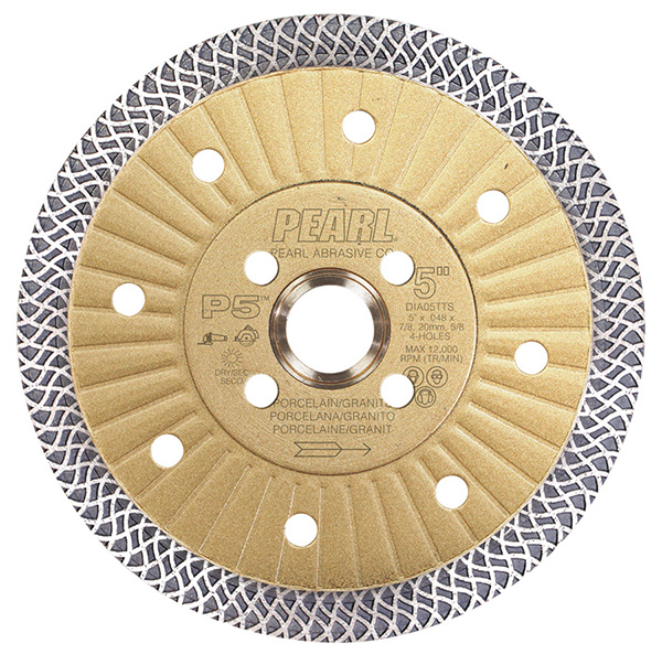 P5 Lame turbo à mailles minces. 4 trous 4" x 0.048" x 7/8". 20 mm. 5/8"