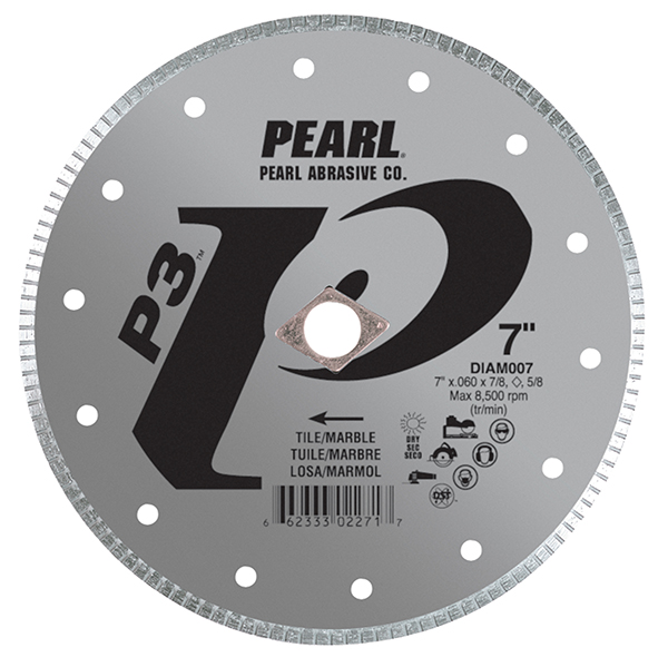 P3 Tile & Marble Blade, 5mm Rim 4 1/2" x 0.060" x 7/8", 5/8"